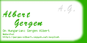 albert gergen business card